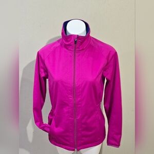 Zero Restriction Tour Series Golf Jacket Women M Pink Full Zip Soft Shell Vented
